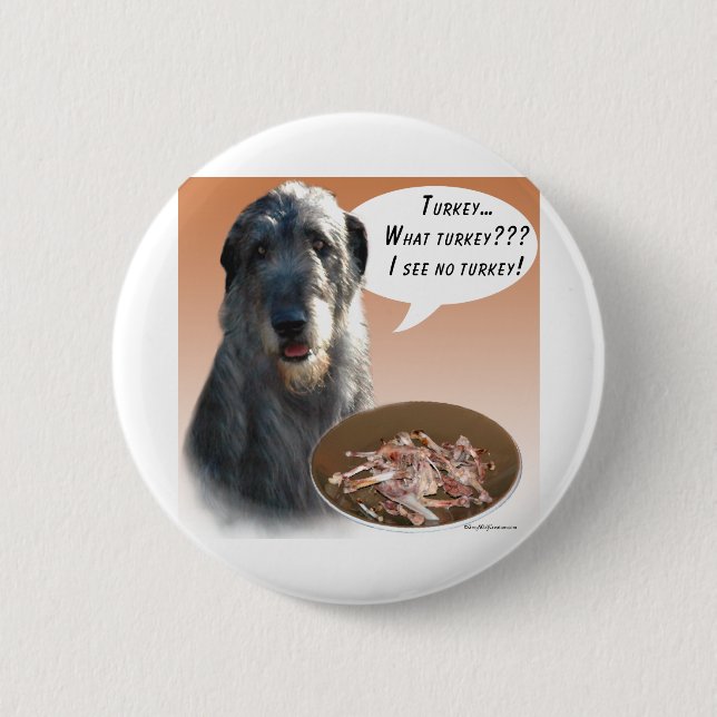Irish Wolfhound Turkey 6 Cm Round Badge (Front)