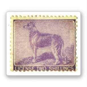 Irish Wolfhound vintage stamp