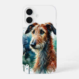 Irish Wolfhound Watercolor Art iPhone 16 Case