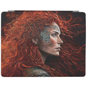 Irish Woman Profile with Abstract Face Paint iPad Cover