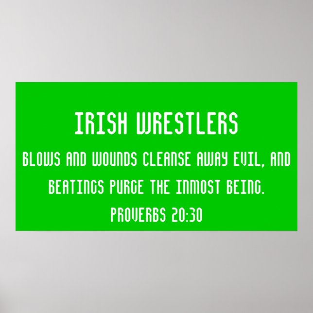 Irish wrestlers poster (Front)