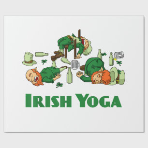 Irish Yoga Funny St. Patrick's Day Wrapping Paper