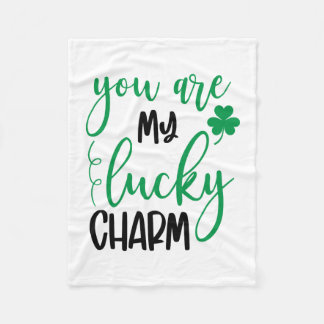Irish You Are My Lucky Charm Fleece Blanket