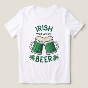 Irish you were Beer Funny St Patrick's Day Tri-Blend Shirt