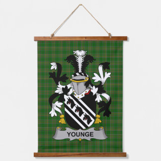 Irish Younge Coat of Arms Family Crest Hanging Tapestry