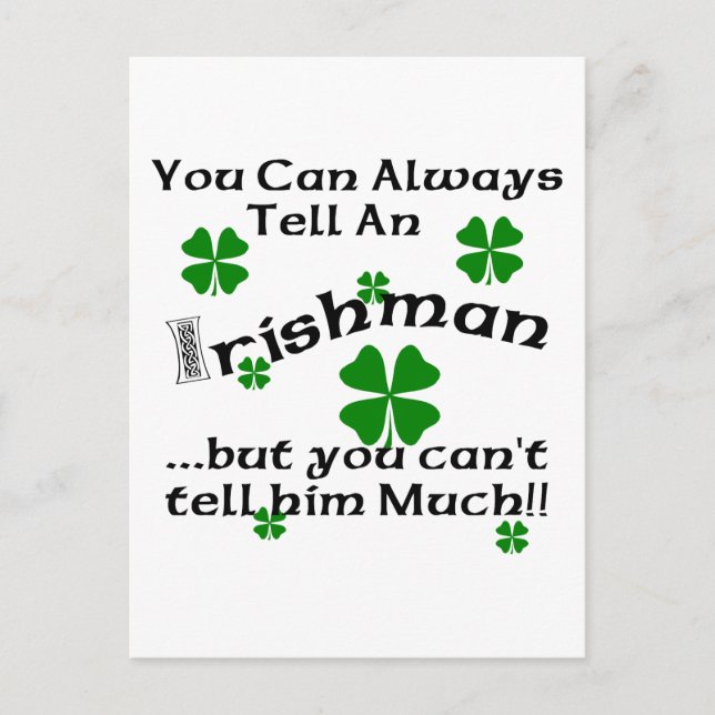 Irishman - You Can Always Tell... Postcard (Front)
