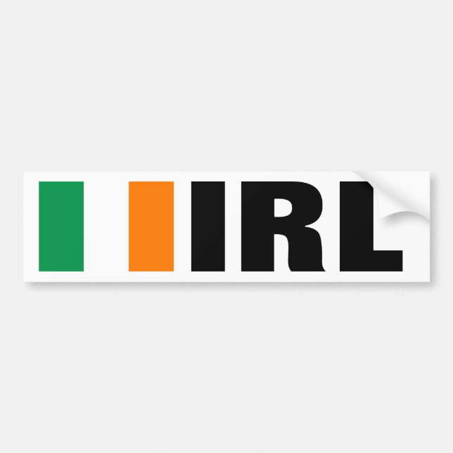IRL Bumper sticker with Irish flag (Front)