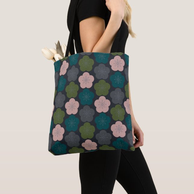 IRODORI UME - Dark - Wa Tote Bag (Close Up)