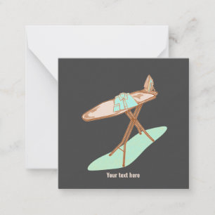 Iron and ironing board household chores card