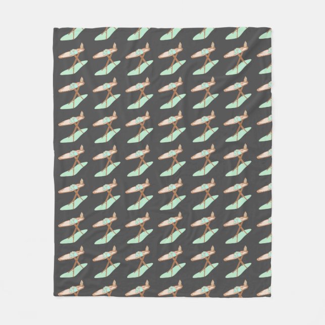 Iron and ironing board household chores fleece blanket (Front)