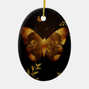 Iron Butterfly Ceramic Tree Decoration