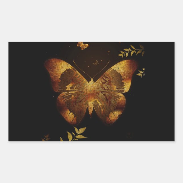 Iron Butterfly Rectangular Sticker (Front)