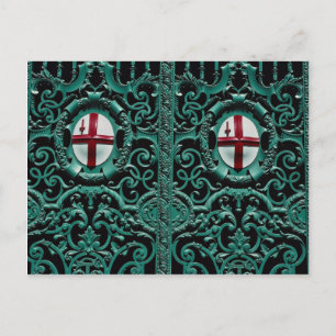 Iron cast portal, city of London, England Postcard