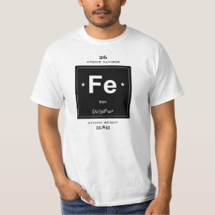 Iron Chemical Element t-shirt with vintage badge