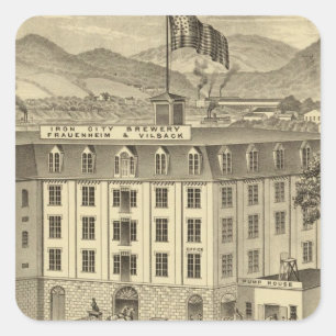 Iron City Brewery, Frauenheim and Vilsack Square Sticker