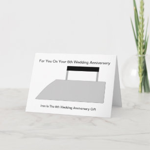 Iron Design Personalised 6th Wedding Anniversary Card