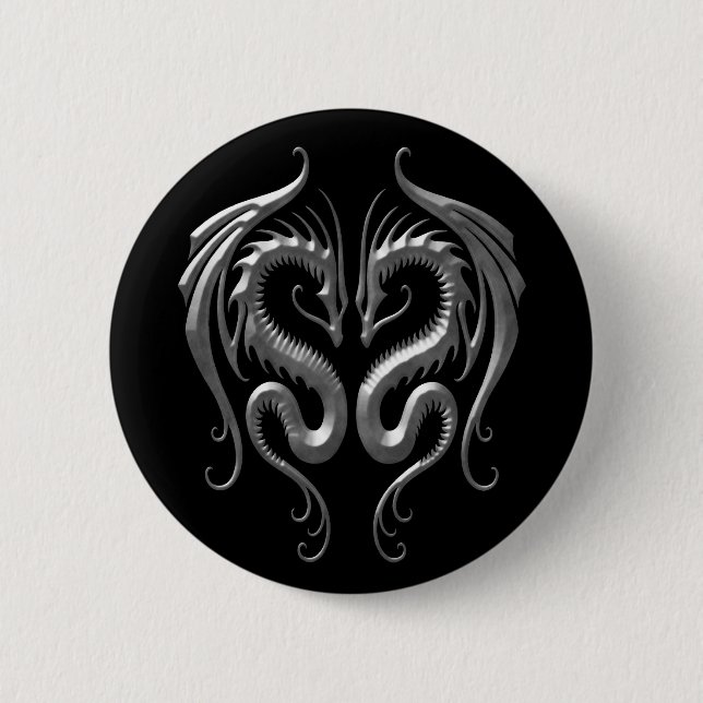 Iron Dragons 6 Cm Round Badge (Front)