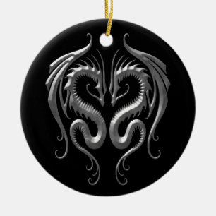Iron Dragons Ceramic Tree Decoration