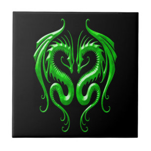 Iron Dragons, green and black Tile