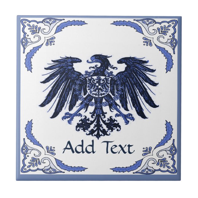 Iron Eagle  Tile, Dutch Look, Personalise Tile (Front)