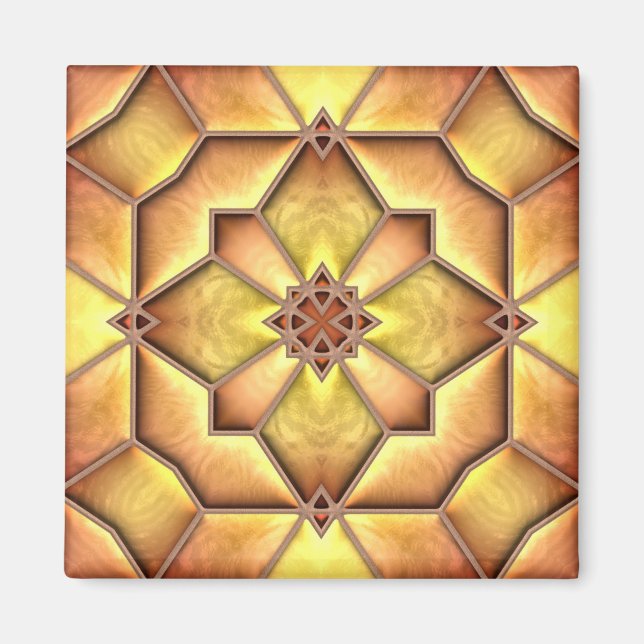 Iron Edged Glass Magnet (Front)