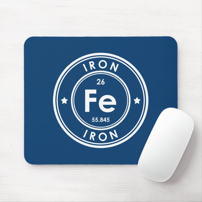 Iron Element Blue Mouse Pad (With Mouse)