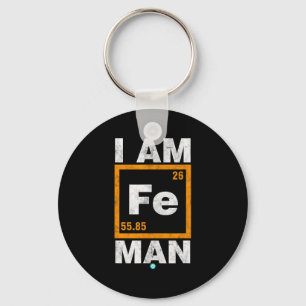 Iron (fe) Man Funny Periodic Elemen Gift Key Ring