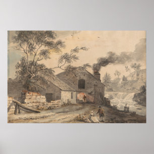 Iron Forge on the River Kent, Westmorland - Sandby Poster