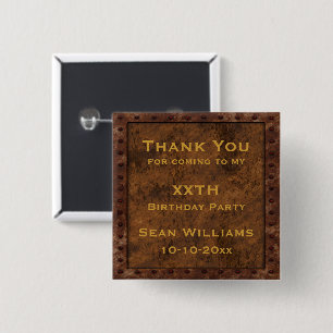 Iron Framed Effect Boys Birthday 15 Cm Square Badge