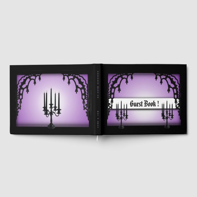 Iron Gates Purple Gothic Guest Book (Full)