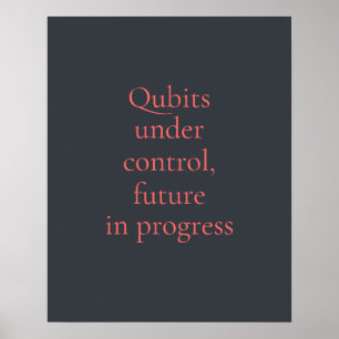 Iron Grey Orange Quantum Design Poster