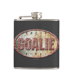 Iron Hockey Goalie Hip Flask