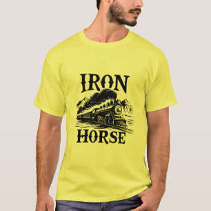 Iron Horse" Modern Western Locomotive T-Shirt