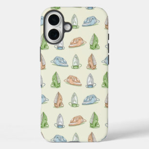 Iron Ironing Laundry patten iPhone 16 Plus Case