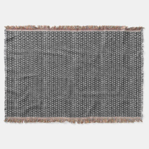 Iron Mail Gunmetal Black Metal Chain Armour Throw Blanket