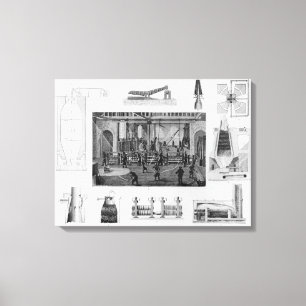 Iron-Making with a General View of Rolling Iron Canvas Print