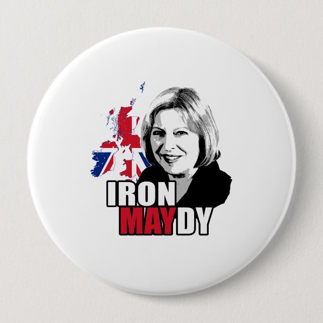 Iron Maydy the Iron Lady - - 10 Cm Round Badge (Front)