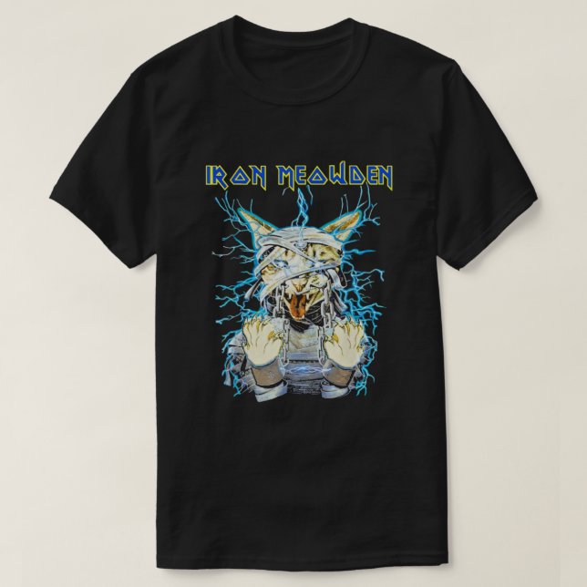 Iron Meowden Cat Lover T-Shirt (Design Front)