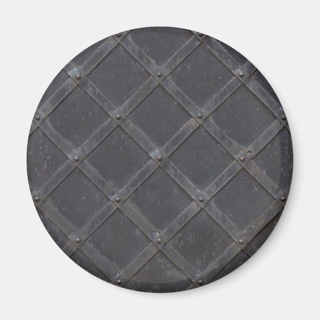 Iron Metal diamond pattern Magnet (Front)