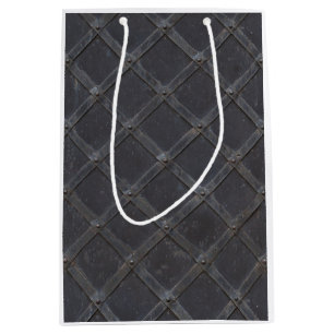 Iron Metal diamond pattern Medium Gift Bag
