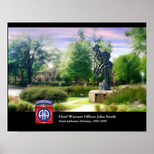 Iron Mike with 82nd Airborne Emblem (customise) Poster