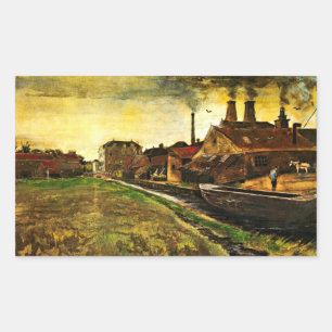 Iron Mill in The Hague by Vincent van Gogh Rectangular Sticker