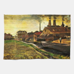 Iron Mill in The Hague by Vincent van Gogh Tea Towel