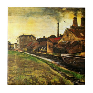 Iron Mill in The Hague by Vincent van Gogh Tile