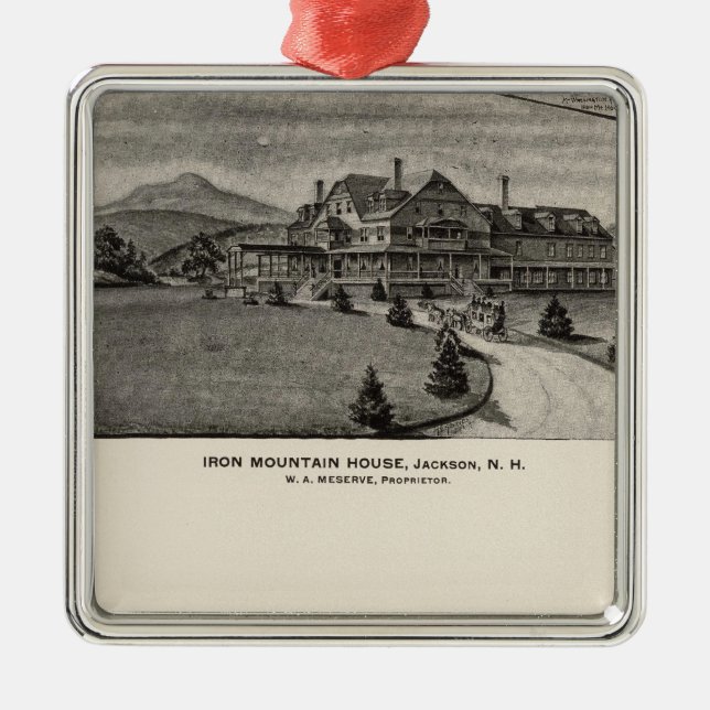 Iron Mountain House, Jackson, NH Metal Tree Decoration (Front)