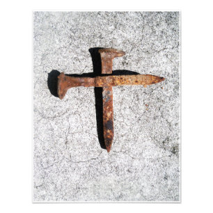Iron Nail Cross -Nails of the crucified Christ art Photo Print