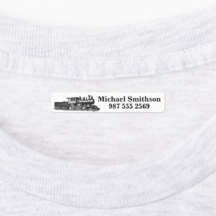 Iron On Labels for Clothes Steam Train Railroad