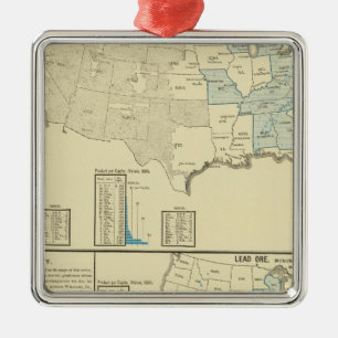 Iron ore mining regions metal tree decoration