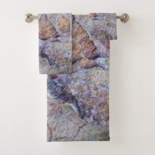 Iron Ore Stone Rock Bath Towel Set