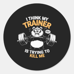 Iron Panda Fitness  Classic Round Sticker
